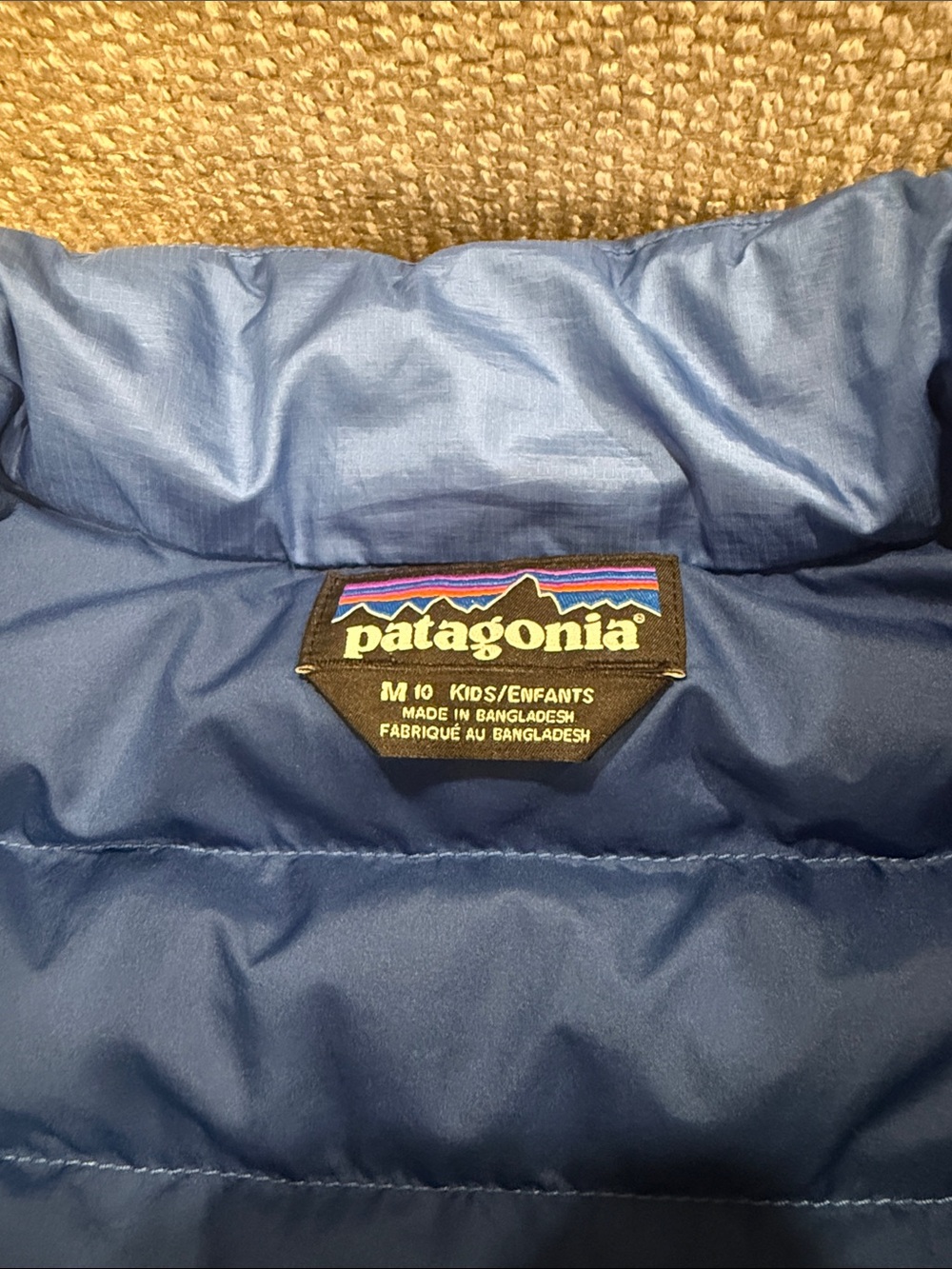 Patagonia Kids Royal Blue Lightweight Down Puffer Jacket - Picture 4 of 7